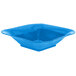 A sky blue square bowl.
