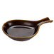 A brown Tuxton China fry pan server with a handle.