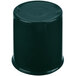 A hunter green cast aluminum cylinder with a lid.