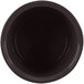A black Tablecraft cast aluminum salad dressing bowl with a speckled black interior.