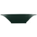 A hunter green Tablecraft square bowl on a table in a salad bar.