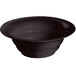 A black Tablecraft salad bowl with a speckled surface and wide rim.