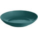 A hunter green Tablecraft cast aluminum pasta bowl on a white background.