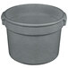 A grey plastic container with a handle.