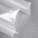 A clear plastic chamber vacuum packaging bag.