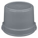 A gray cast aluminum Tablecraft bain marie bowl with a white background.