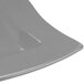 A Tablecraft square granite cast aluminum platter with a curved edge and a grey finish.