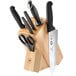 A Victorinox knife block with knives and scissors.
