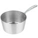 A Vollrath stainless steel saucepan with a TriVent handle.