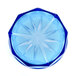 A blue polycarbonate tumbler with a diamond design.