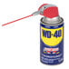 A can of WD-40 spray lubricant with a red smart straw on a yellow label.