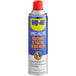A blue and yellow WD-40 Specialist Machine Degreaser spray can with a red cap.