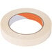 A roll of Shurtape General Purpose Masking Tape with orange and white stripes.