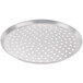 An American Metalcraft heavy weight aluminum pizza pan with perforations.