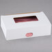 A white box of 2000 Bedford Industries Inc. red and white striped paper bag ties.