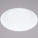 A white Thunder Group Nustone melamine plate with a circular rim.