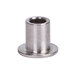 A close-up of a stainless steel Star idler bushing.