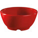 A red melamine bowl.