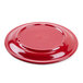 A red GET Red Sensation narrow rim plate on a table.