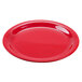 A red GET Red Sensation narrow rim plate on a white background.