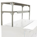 A white metal Delfield double overshelf with two shelves.