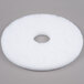 A white Scrubble by ACS Type 41 white polishing pad with a hole in the middle.