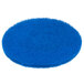 A blue circular Scrubble floor pad.