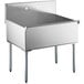 A Steelton stainless steel utility sink with legs.