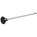A long metal rod with a black and silver knob on the end.