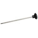 A black and silver metal knob with a long metal rod.