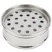 A Town stainless steel dim sum steamer with holes in it.