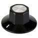 A close-up of a black and silver Nemco thermostat knob.