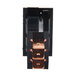 A black and copper Nemco Rocker Switch with a hole in a black square.