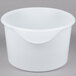 A white plastic container with a handle.