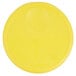 A yellow Rubbermaid lid with a circle on top.