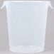 A clear plastic bucket with a clear lid.