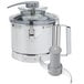 A stainless steel bowl assembly for a Robot Coupe commercial food processor.