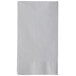 A silver and gray Choice paper dinner napkin with a small edge.
