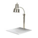 A Hanson Heat Lamps chrome carving station lamp with a white base.