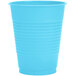 A close up of a blue Creative Converting plastic cup.