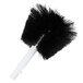 A black brush with a white handle.