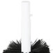 A white cylindrical brush with black bristles.
