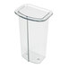 A clear plastic container with a metal handle for a Robot Coupe 101089S.