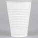 A close up of a white plastic cup.