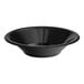 A black Creative Converting plastic bowl with a rim.
