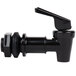 A black plastic Cal-Mil replacement faucet with a handle.