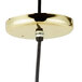 A Hanson Heat Lamps ceiling mount heat lamp with brass finish.
