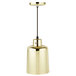 A gold colored Hanson Heat Lamp with a brass finish.