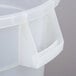 A close-up of a Continental clear plastic ingredient bin with a lid.