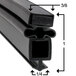 A black rubber True 810822 equivalent magnetic door gasket with square corners.